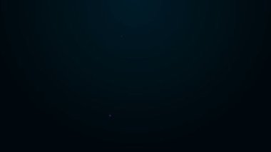 Parlayan neon çizgili tişört simgesi siyah arkaplanda izole edildi. 4K Video hareketli grafik canlandırması
