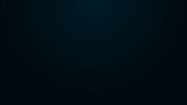 Светящийся неоновая линия Духи значок изолирован на черном фоне. Видеографическая анимация 4K — стоковое видео