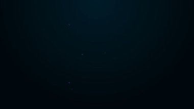 Siyah zemin üzerinde dolar sembolü olan parlak neon çizgi tableti. İnternetten alışveriş konsepti. Finansal cep telefonu. Çevrimiçi ödeme. 4K Video hareketli grafik canlandırması