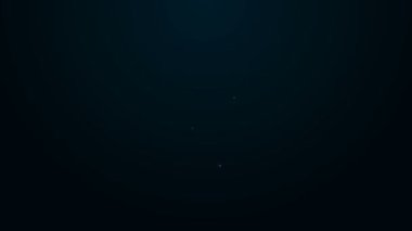 Parlak neon hattı finansal büyüme ve madeni para ikonu siyah arka planda izole edildi. Gelirleri arttırıyorum. 4K Video hareketli grafik canlandırması