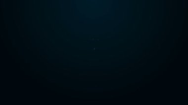 Oyun makinesi simgesi için parlayan neon hat Joystick siyah arkaplanda izole edildi. Joystick oyun alanı. 4K Video hareketli grafik canlandırması
