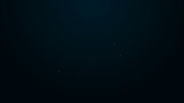 Parlayan neon satırı Siyah arkaplanda izole edilmiş yeni dizin simgesi ekle. Yeni dizin dosyası. Belge simgesini kopyala. Eklenti oluşturma dizini yeni bir artı oluşturur. 4K Video hareketli grafik canlandırması