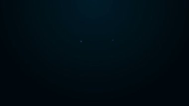 Parlayan neon hattı XYZ koordinat sistemi simgesi siyah arkaplanda izole edildi. Grafik istatistikleri için XYZ ekseni. 4K Video hareketli grafik canlandırması