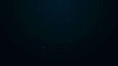 Parlayan neon hattı hukuk kitabı simgesi siyah arkaplanda izole edildi. Yasal yargıç kitabı. Yargılama kavramı. 4K Video hareketli grafik canlandırması