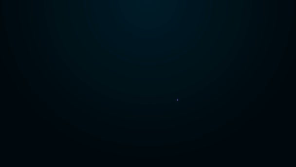 Linha de néon brilhante ícone Infinito isolado no fundo preto. Animação gráfica em movimento de vídeo 4K — Vídeo de Stock