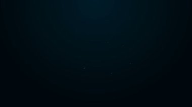 Parlayan neon hattı Angle Öğütücü simgesi siyah arkaplanda izole edildi. 4K Video hareketli grafik canlandırması