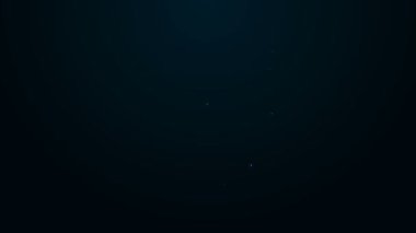 Parlayan neon hattı Astronomik Gözlemevi simgesi siyah arkaplanda izole edildi. Teleskoplu bir gözlemevi. Bilimsel kurum. 4K Video hareketli grafik canlandırması