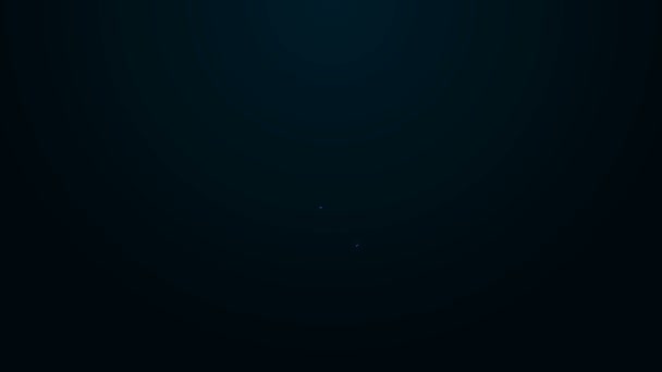 Zářící neonová čára Velikonoční vajíčka ikona izolované na černém pozadí. Veselé Velikonoce. Grafická animace pohybu videa 4K — Stock video