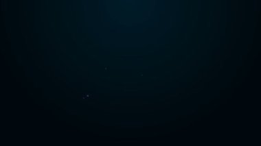Siyah arkaplanda izole edilmiş karatahta parlayan neon çizgisi x sembolünün kare kökü. Matematiksel ifade. 4K Video hareketli grafik canlandırması