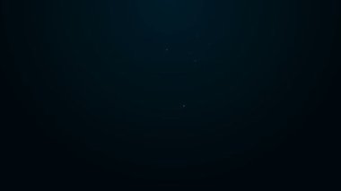 Parlayan neon hattı Astronomik Gözlemevi simgesi siyah arkaplanda izole edildi. Teleskoplu bir gözlemevi. Bilimsel kurum. 4K Video hareketli grafik canlandırması