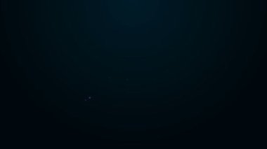 Siyah arkaplanda izole edilmiş karatahta parlayan neon çizgi matematik denklem çözümü. E eşittir bilgisayar ekranında mc kare denklemi. 4K Video hareketli grafik canlandırması
