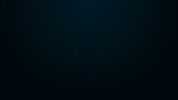 Linha de néon brilhante Vip no ícone de bolha de fala isolado no fundo preto. Animação gráfica em movimento de vídeo 4K — Vídeo de Stock