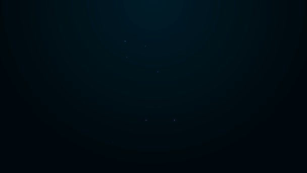 Žhnoucí neonová čára Oholení gel pěna ikona izolované na černém pozadí. Krém na holení. Grafická animace pohybu videa 4K — Stock video