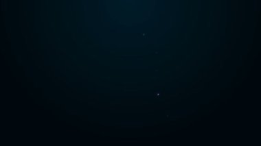 Siyah arkaplanda izole edilmiş ölüm ilanlarını gösteren parlak neon çizgi gazetesi ilanı. 4K Video hareketli grafik canlandırması