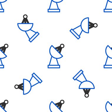 Radar simgesi beyaz arkaplanda izole edilmiş. Arama sistemi. Uydu sinyali. Renkli taslak konsepti. Vektör.