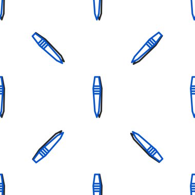 Çizgi cımbız simgesi beyaz arkaplandaki kusursuz deseni izole etti. Renkli taslak konsepti. Vektör.