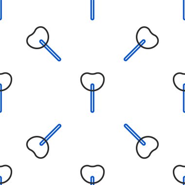 Line Lolipop simgesi beyaz arkaplanda kusursuz desen izole etti. Yemek, lezzetli bir sembol. Renkli taslak konsepti. Vektör.