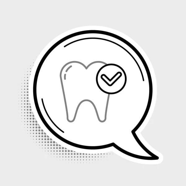 Line Zahnaufhellungskonzept Symbol Isoliert Auf Grauem Hintergrund Zahnsymbol Für Zahnklinik — Stockvektor
