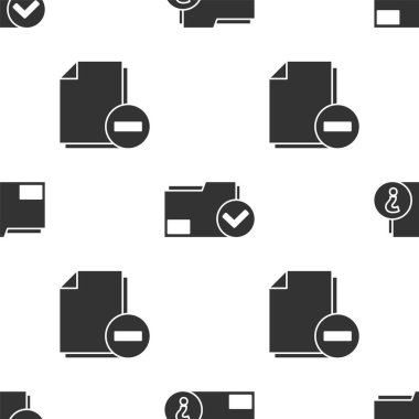 Bilinmeyen belge dizinini, belge dizinini, işaretini ve belgeyi pürüzsüz desen ile işaretle. Vektör.