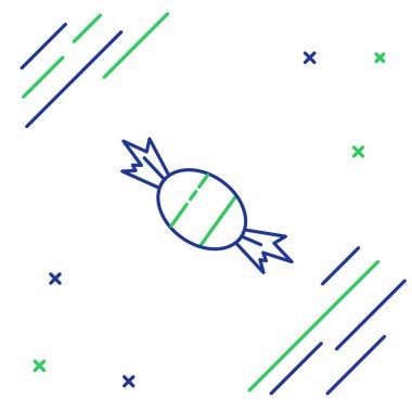 Çizgi Şekeri simgesi beyaz arkaplanda izole edildi. Renkli taslak konsepti. Vektör.