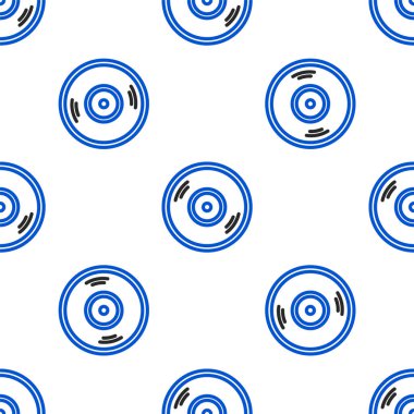 Çizgi Vinil disk simgesi beyaz arkaplanda izole edilmiş. Renkli taslak konsepti. Vektör.