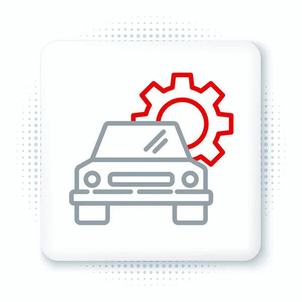 Line Car Service Symbol Isoliert Auf Weißem Hintergrund Automechaniker Service — Stockvektor