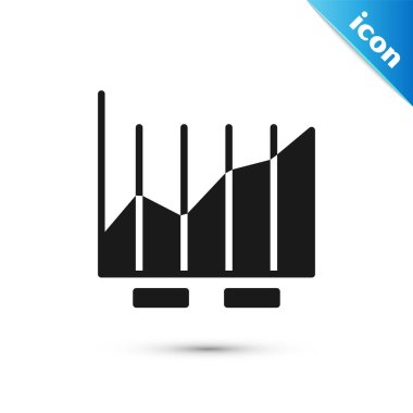 Gri Turta grafiği bilgi simgesi beyaz arkaplanda izole edildi. Diyagram çizelgesi. Vektör İllüstrasyonu.