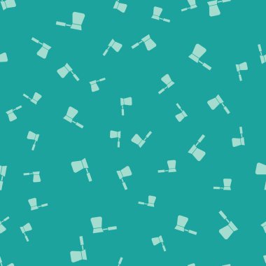 Yeşil Kahve Türk ikonu yeşil arka planda pürüzsüz desen izole etti. Vektör.