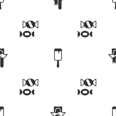 Çikolata, dondurma ve şekeri kusursuz bir şekle sokun. Vektör.