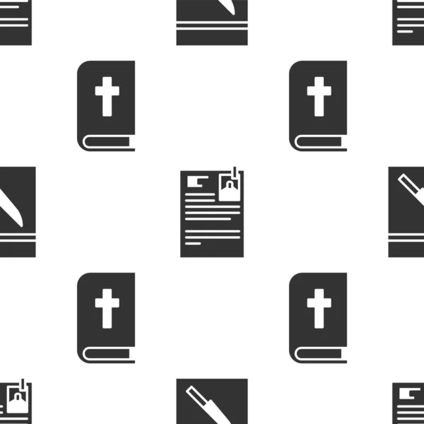 Set Sac Preuve Couteau Papier Procès Livre Bible Sainte Sur — Image vectorielle