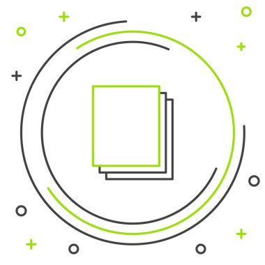 Beyaz arkaplanda temiz kağıt simgesi izole edildi. Dosya simgesi. Kontrol listesi simgesi. İş konsepti. Renkli taslak konsepti. Vektör.