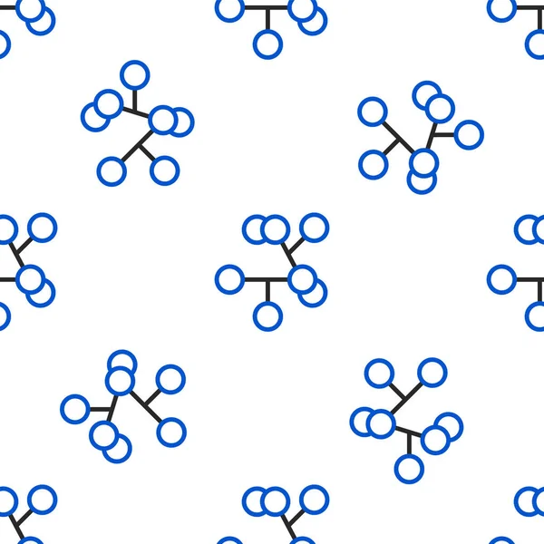 Ikona Molekularna Linii Odizolowany Bezszwowy Wzór Białym Tle Struktura Molekuł — Wektor stockowy