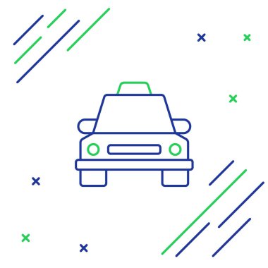 Taksi hattı simgesi beyaz arkaplanda izole edildi. Renkli taslak konsepti. Vektör.