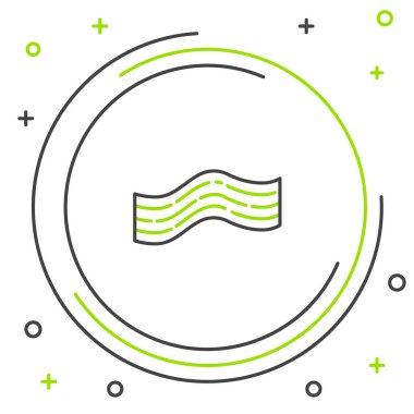 Çizgi pastırma çizgisi simgesi beyaz arkaplanda izole edildi. Renkli taslak konsepti. Vektör.