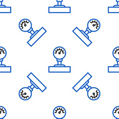 Çizgi Ölçek simgesi beyaz arkaplanda izole edilmiş pürüzsüz desen. Memnuniyet, sıcaklık, manometre, risk, değerlendirme, performans, hız taktik ölçer. Renkli taslak konsepti. Vektör.