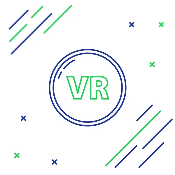 Line Virtual Reality Symbol Isoliert Auf Weißem Hintergrund Buntes Rahmenkonzept — Stockvektor