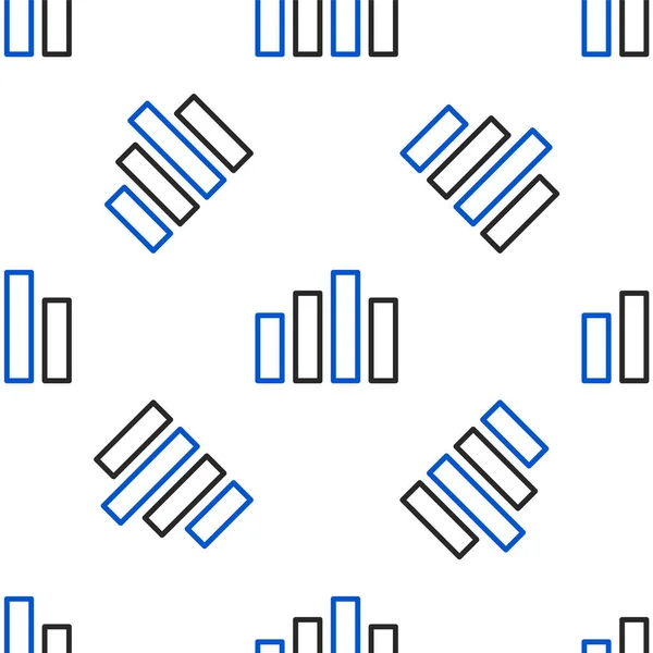 Line Music Equalizer Symbol Isoliert Nahtlose Muster Auf Weißem Hintergrund — Stockvektor