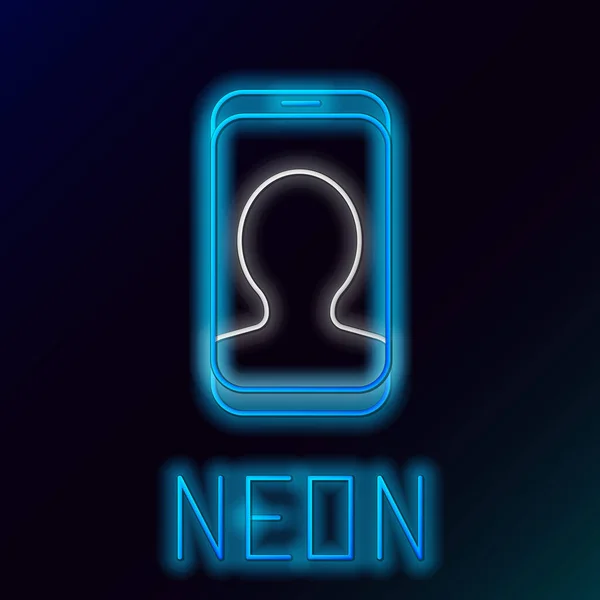 Gloeiende Neon Lijn Taxi Oproep Telefoon Service Pictogram Geïsoleerd Zwarte — Stockvector