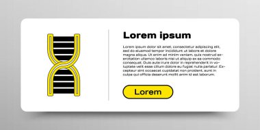Beyaz arkaplanda izole edilmiş çizgi DNA sembolü. Renkli taslak konsepti. Vektör.