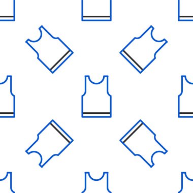 Çizgisiz kolsuz tişört simgesi beyaz arkaplanda izole edilmiş kusursuz desen. Renkli taslak konsepti. Vektör.