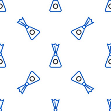 Çizgi Şekeri simgesi beyaz arkaplandaki kusursuz deseni izole etti. Renkli taslak konsepti. Vektör.