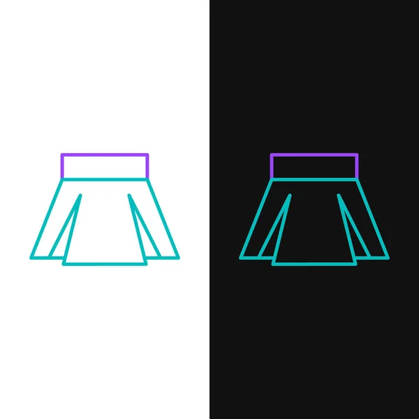 Icono Falda Línea Aislado Sobre Fondo Blanco Negro Concepto Esquema — Archivo Imágenes Vectoriales