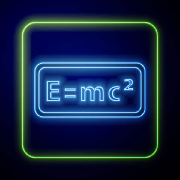 Brillante Neón Matemáticas Sistema Solución Ecuación Icono Aislado Sobre Fondo — Vector de stock