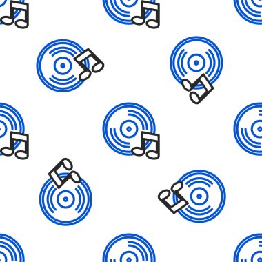 Çizgi Vinil disk simgesi beyaz arkaplanda izole edilmiş. Renkli taslak konsepti. Vektör.