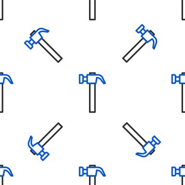 Çizgi Çekici simgesi beyaz arkaplanda izole edilmiş kusursuz desen. Tamir için bir araç. Renkli taslak konsepti. Vektör.