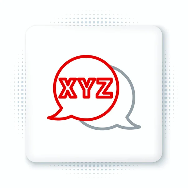 Linka Xyz Koordinační Systém Ikona Izolované Bílém Pozadí Xyz Osa — Stockový vektor