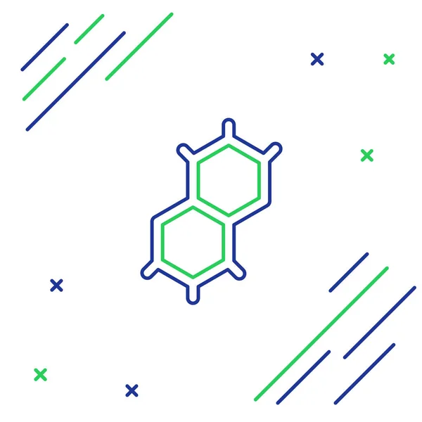 Ligne Icône Formule Chimique Isolée Sur Fond Blanc Résumé Hexagone — Image vectorielle