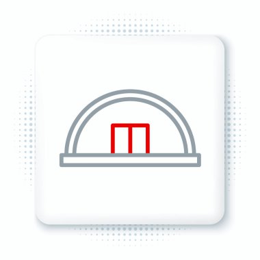 Hat Hangar simgesi beyaz arkaplanda izole edildi. Renkli taslak konsepti. Vektör.