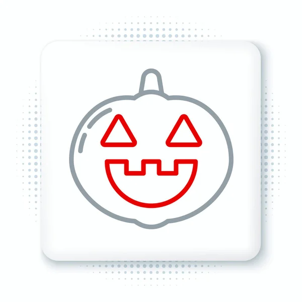 Line Pumpkin Symbol Isoliert Auf Weißem Hintergrund Frohe Halloween Party — Stockvektor