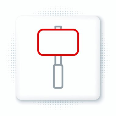 Çizgi Balyozu simgesi beyaz arkaplanda izole edildi. Renkli taslak konsepti. Vektör.